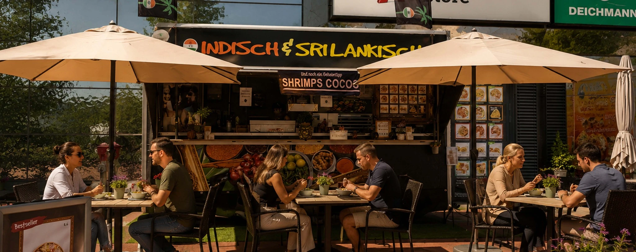 Foodtruck von Amandi und Ruwan beim Center West in Graz während einer gemütlichen Mittagspause